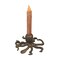 Octopus Taper Candle Holder – Cast Iron w/ Antique Gold Finish – 6" Dia, 3" High